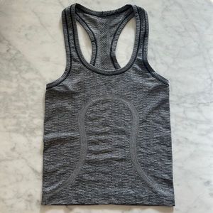 lululemon cropped swiftly racerback size 2 in grey